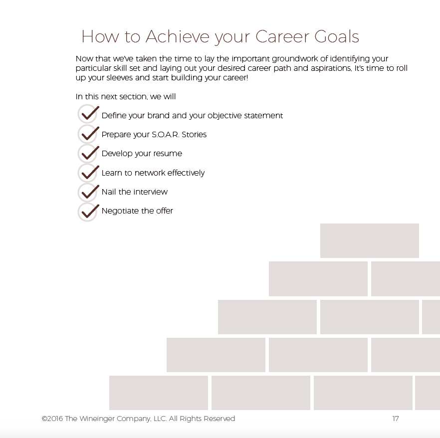 personal career coaching package the wineinger company career goals interview
